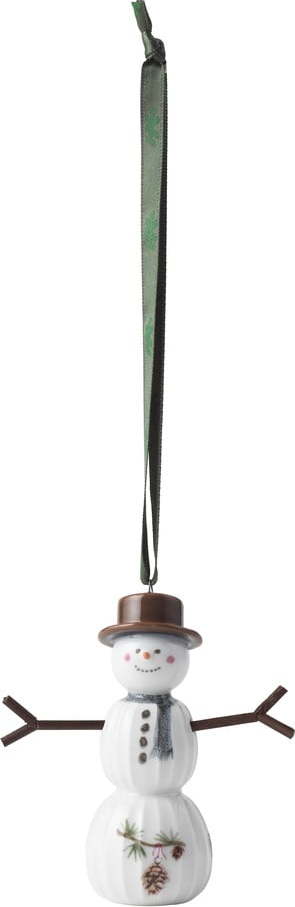 Porcelánová ručně malovaná vánoční ozdoba ø 4 cm Hammershøi Snowman – Kähler Design Kähler Design