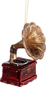 Ručně vyroben&aacute; v&aacute;nočn&iacute; ozdoba 11 cm Gramophone &ndash; Sass & Belle Sass & Belle