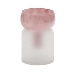 Růžov&aacute; skleněn&aacute; v&aacute;za (v&yacute;&scaron;ka 19 cm) Kelse &ndash; Kave Home Kave Home