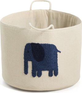 Slonovinov&yacute; l&aacute;tkov&yacute; dětsk&yacute; ko&scaron; na hračky &oslash; 45x30 cm Tandani &ndash; Kave Home Kave Home