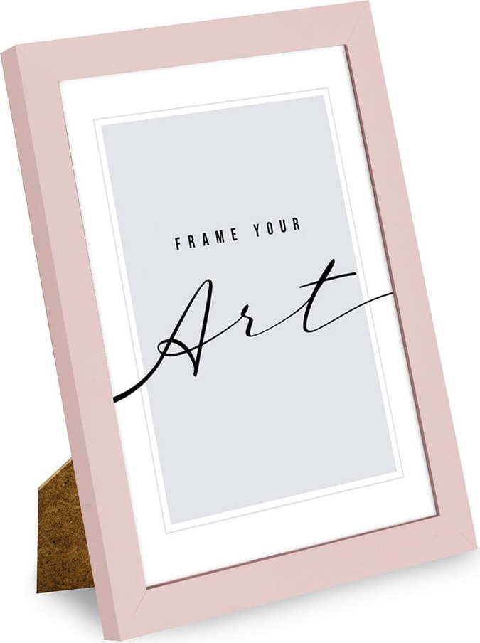 Světle růžový stojací/na zeď rámeček 12x17 cm – knor knor
