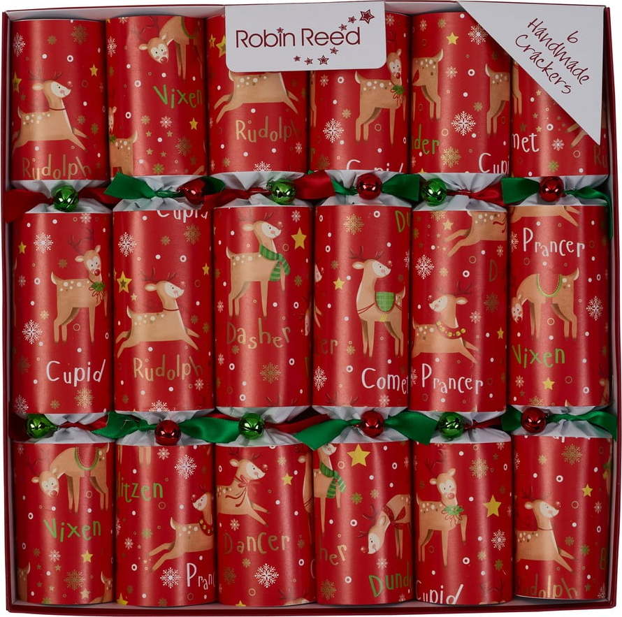 Vánoční crackery v sadě 6 ks Rudolph & Friends – Robin Reed Robin Reed