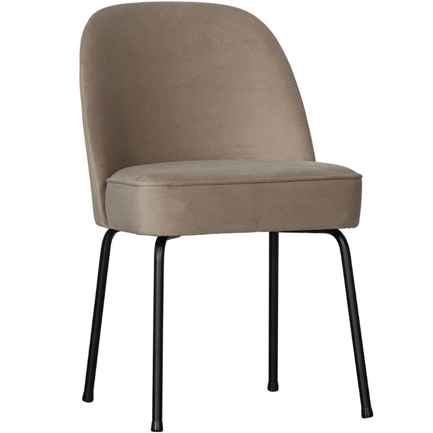 WOOOD Světle hnědá sametová jídelní židle Tergi WOOOD