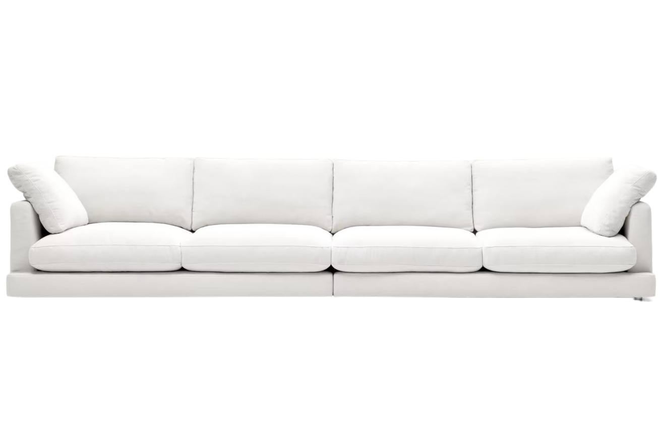 Kave Home Bílá šestimístná pohovka Gala 390 cm Kave Home