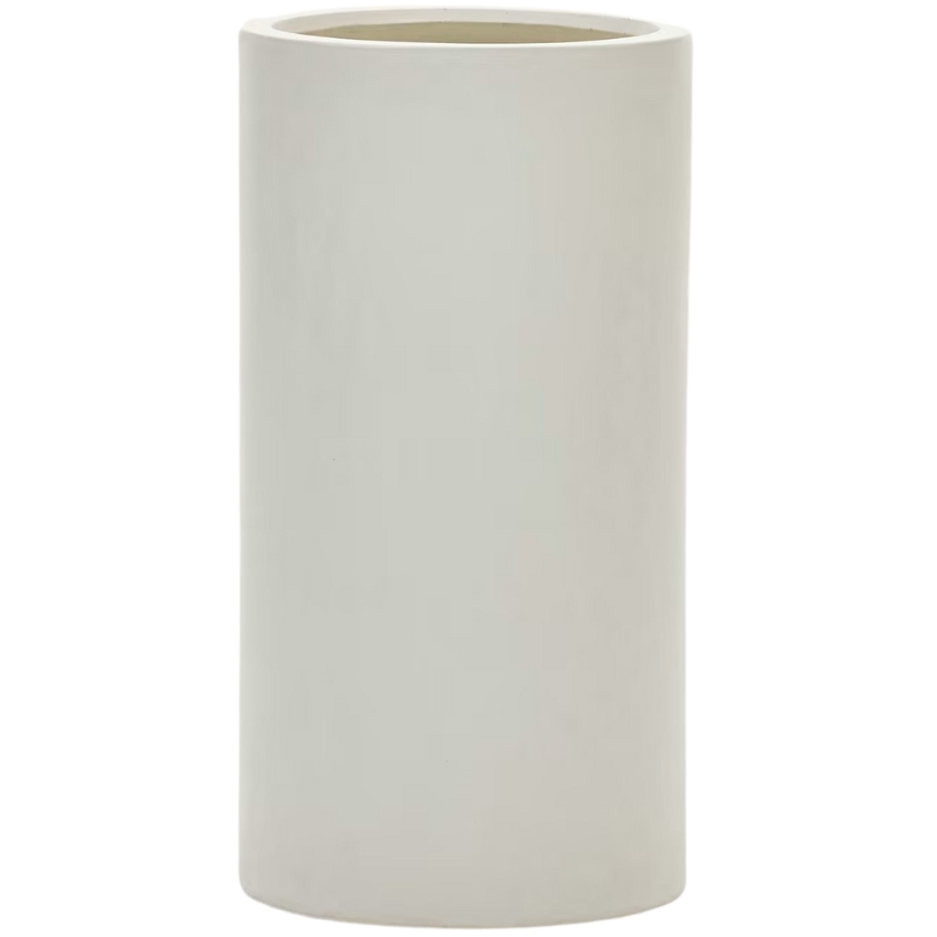 Bílý cementový zahradní květináč Kave Home Aiguablava 80 x 42 cm Kave Home