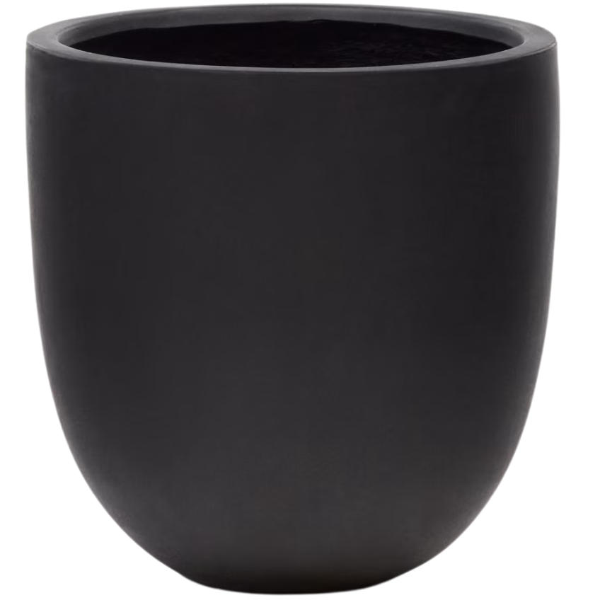 Černý cementový zahradní květináč Kave Home Aiguablava 56 x 54 cm Kave Home