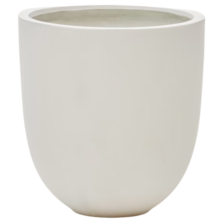 Bílý cementový zahradní květináč Kave Home Aiguablava 56 x 54 cm Kave Home