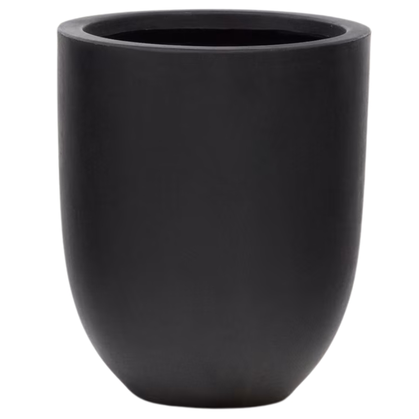 Černý cementový zahradní květináč Kave Home Aiguablava 46 x 39 cm Kave Home