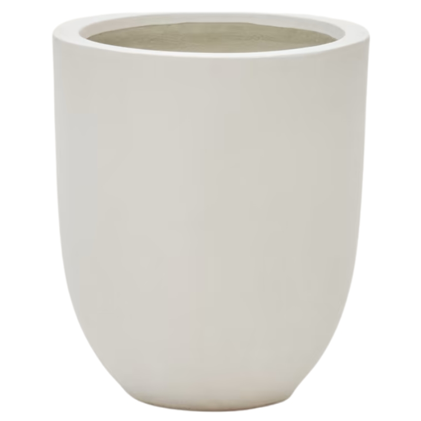 Bílý cementový zahradní květináč Kave Home Aiguablava 46 x 39 cm Kave Home
