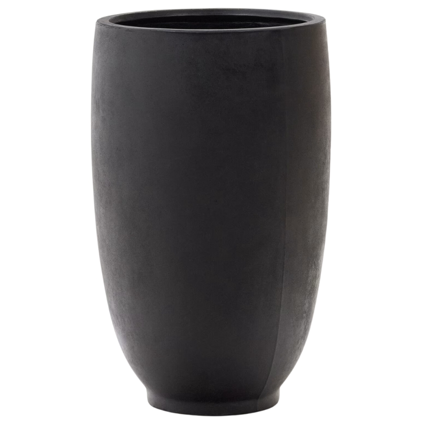 Černý cementový zahradní květináč Kave Home Aiguablava 121 x 76 cm Kave Home