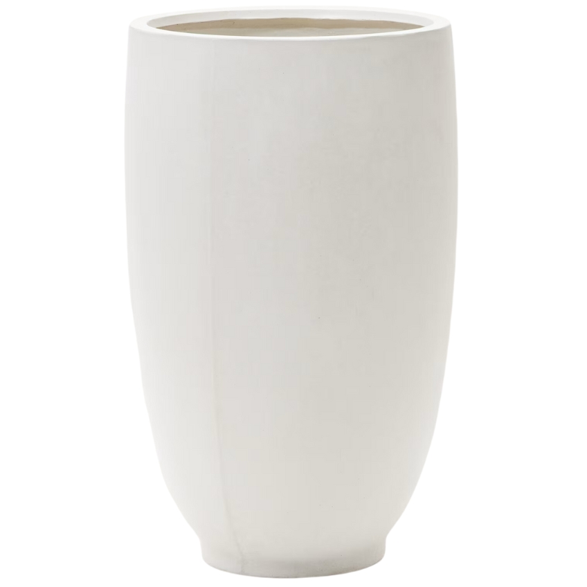 Bílý cementový zahradní květináč Kave Home Aiguablava 121 x 76 cm Kave Home