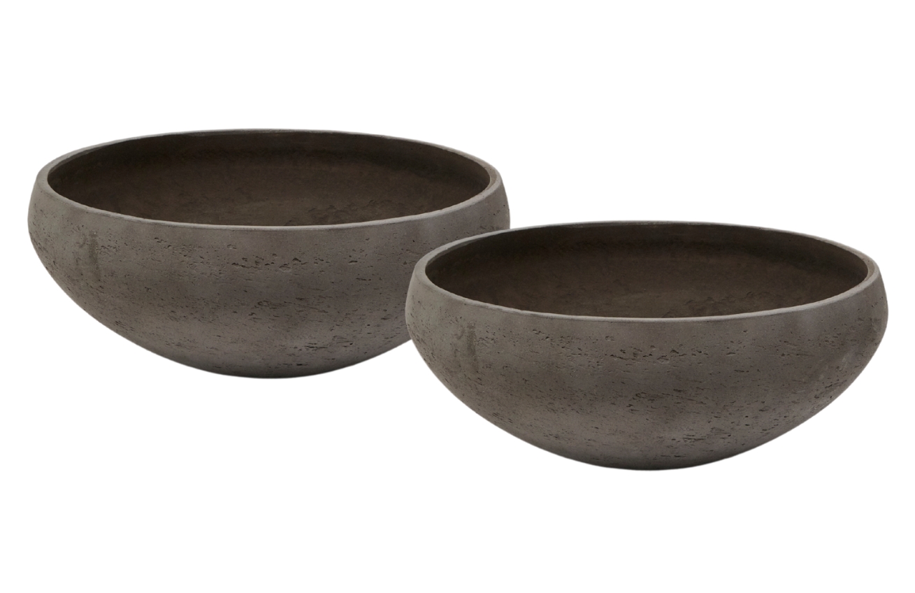 Set dvou šedých zahradních květináčů Kave Home Nura Ø 45/55 cm Kave Home