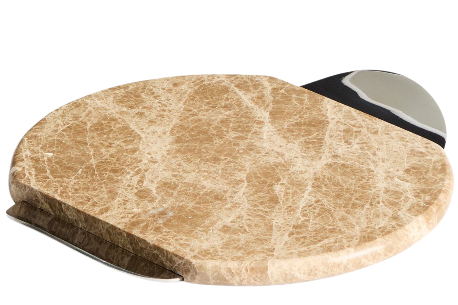 Kave Home Béžový mramorový servírovací podnos Adoma 25 x 30 cm Kave Home