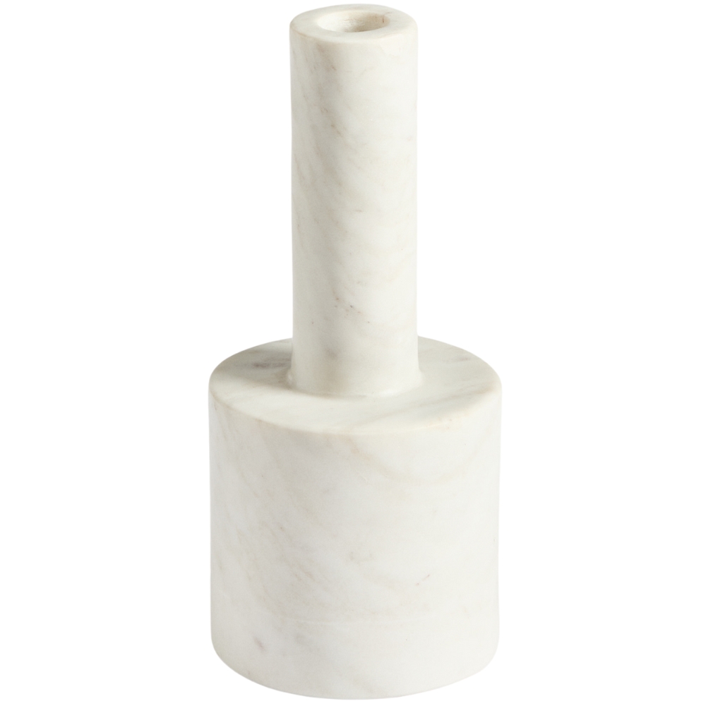 Kave Home Bílý mramorový svícen Zalvori 23 cm Kave Home