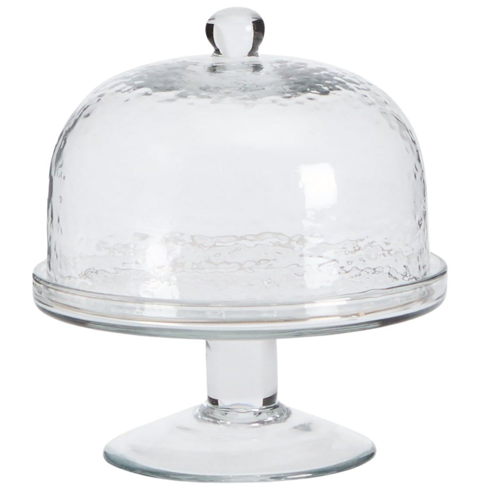 Kave Home Skleněný podnos na dort s poklopem Sileia Ø 13 cm Kave Home