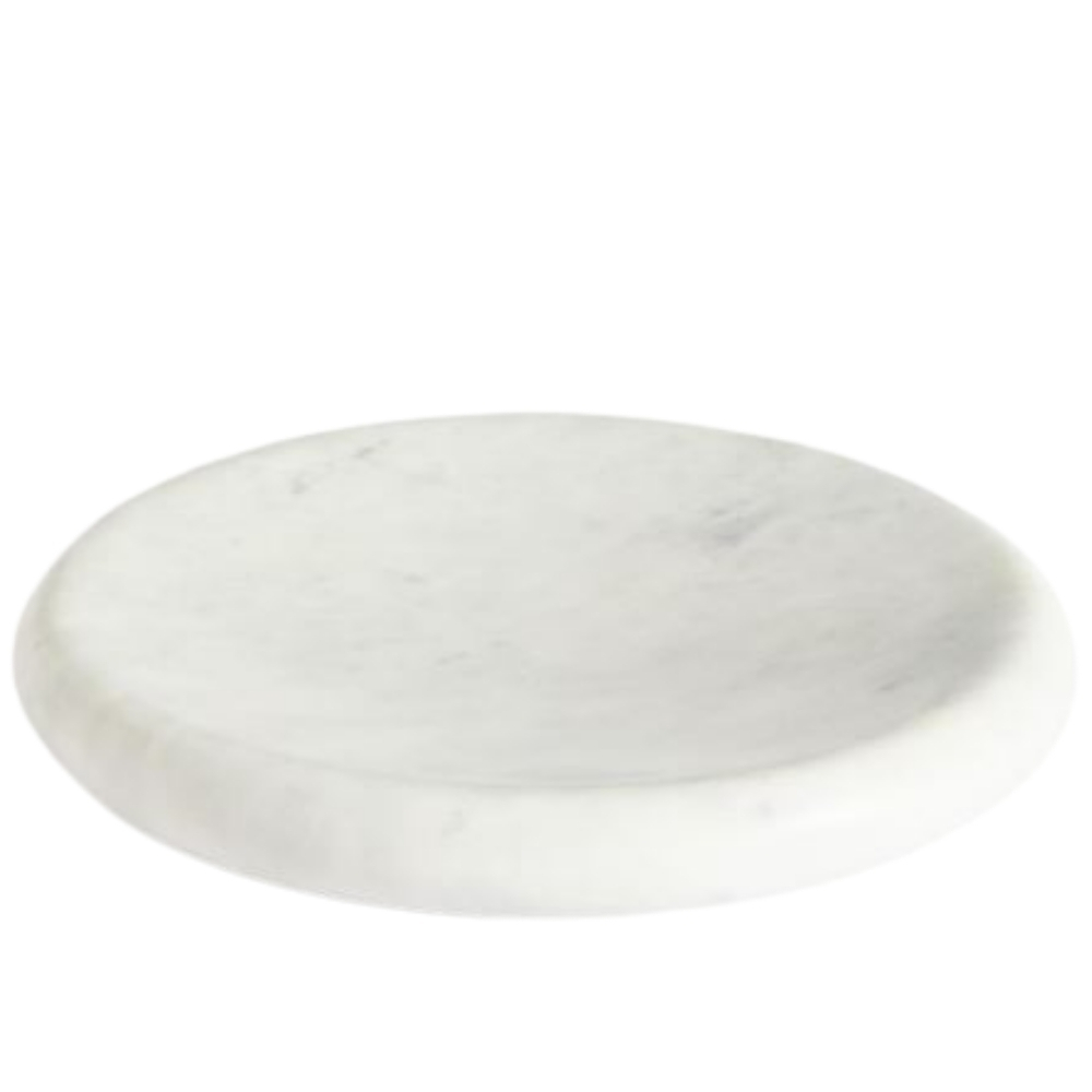 Kave Home Bílý mramorový podnos Obena Ø 20 cm Kave Home