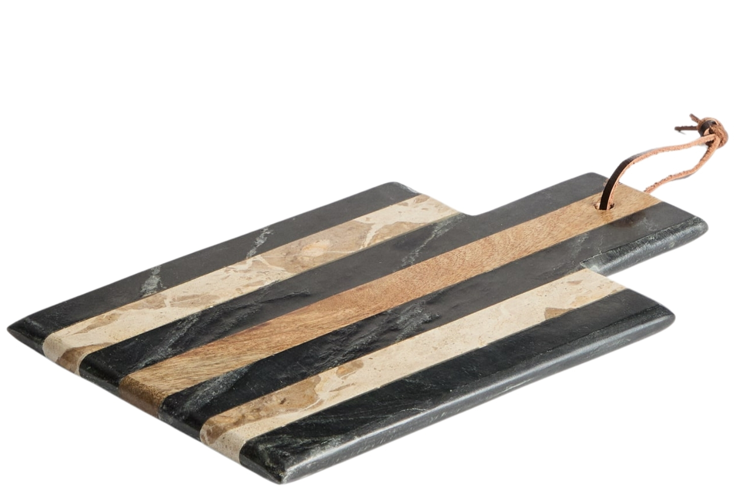 Kave Home Béžovo-černé mramorové servírovací prkénko Surne 30 x 18 cm Kave Home