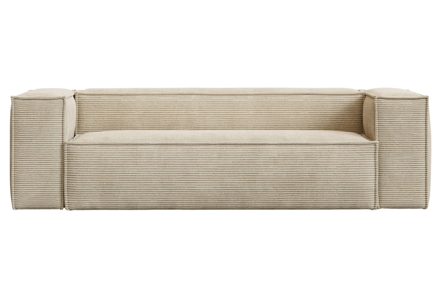 Kave Home Béžová manšestrová pohovka Blok 240 cm Kave Home