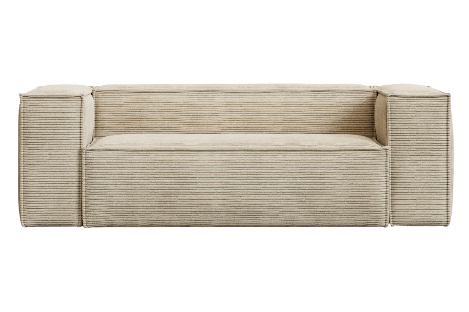 Kave Home Béžová manšestrová pohovka Blok 210 cm Kave Home