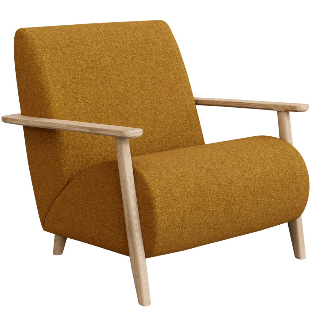 Kave Home Žluté čalouněné křeslo Meghan Kave Home