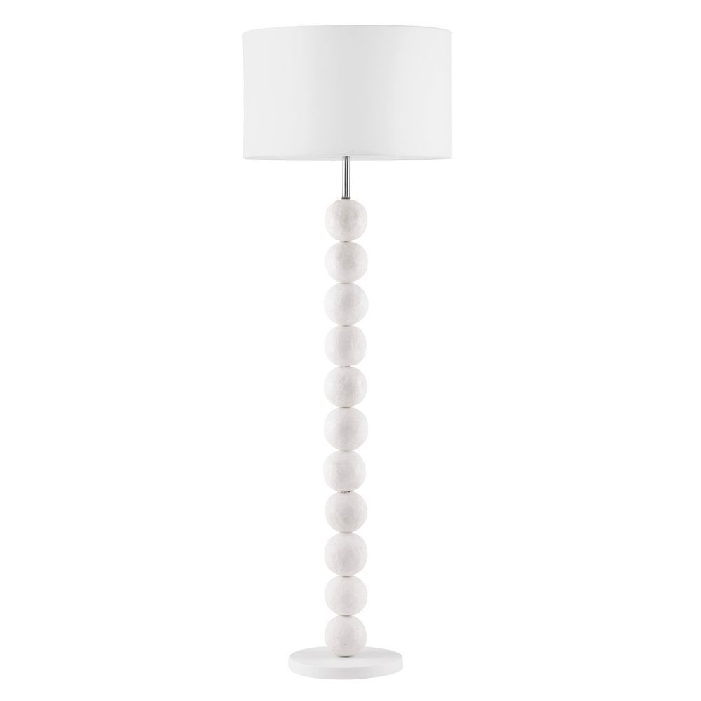 Nova Luce Bílá stojací lampa Chamois 155 cm Nova Luce