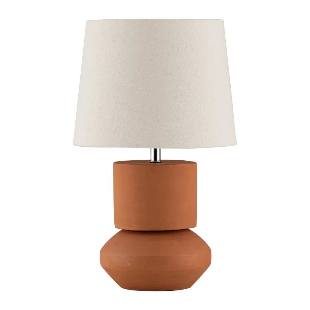 Nova Luce Hnědá keramická stolní lampa Izumi