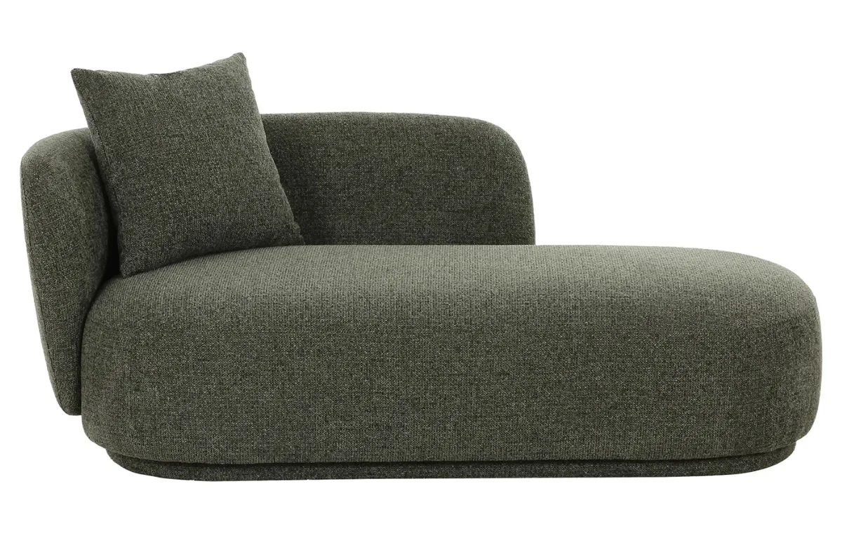Nordic Living Zelená lenoška Mykonios 175 cm