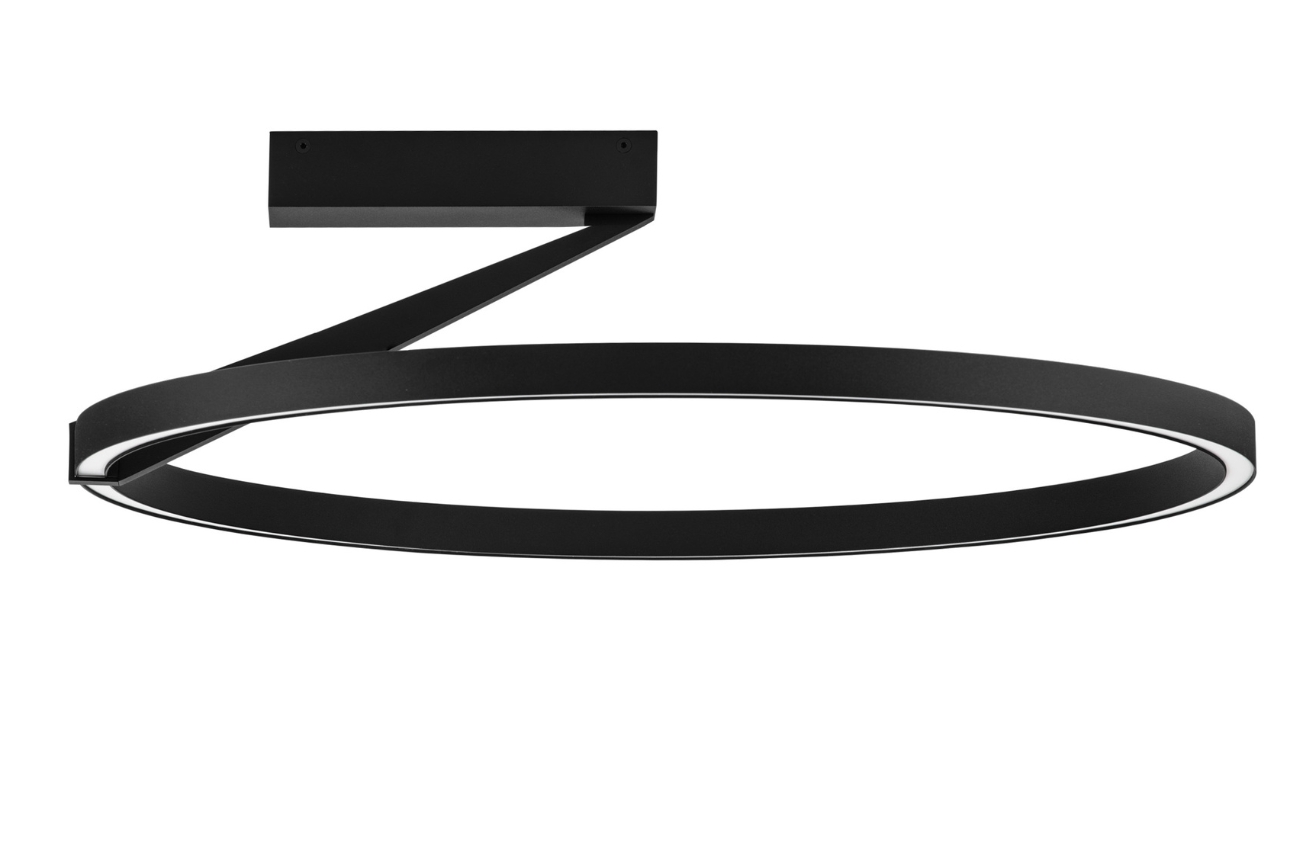 Nova Luce Černé kovové stropní LED světlo Tilia 60 cm Nova Luce