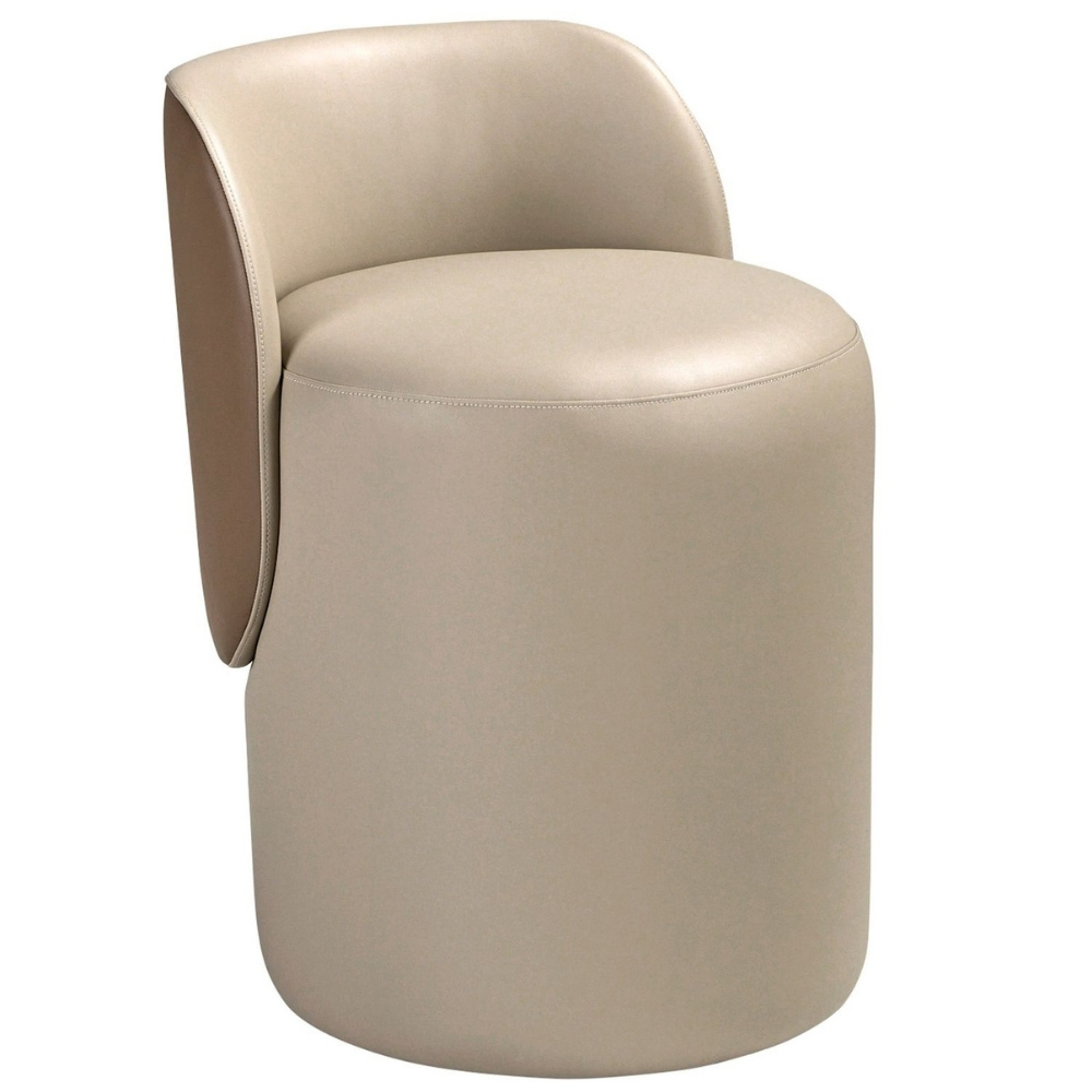 Angel Cerdá Béžový koženkový taburet No. 5187 Angel Cerdá