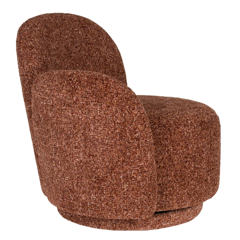 Dutchbone Červené otočné křeslo ROSE Dutchbone