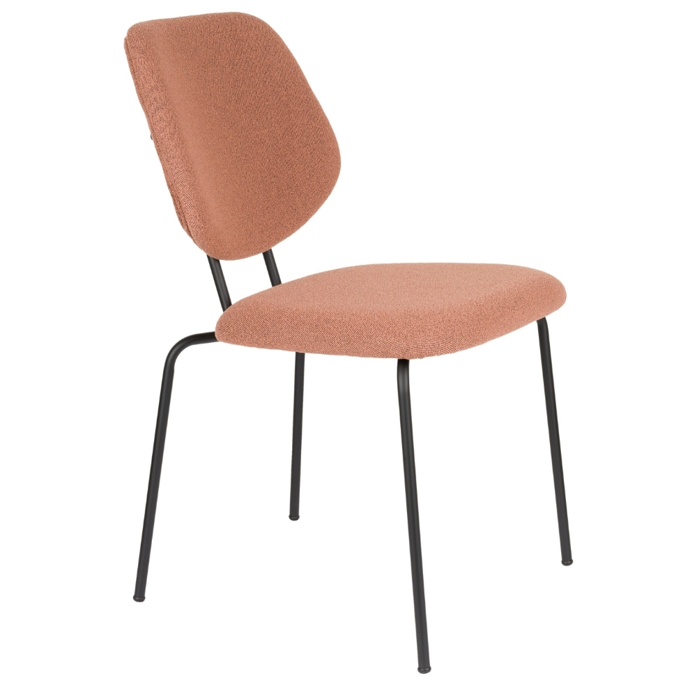 White Label Růžová jídelní židle ZELO White Label