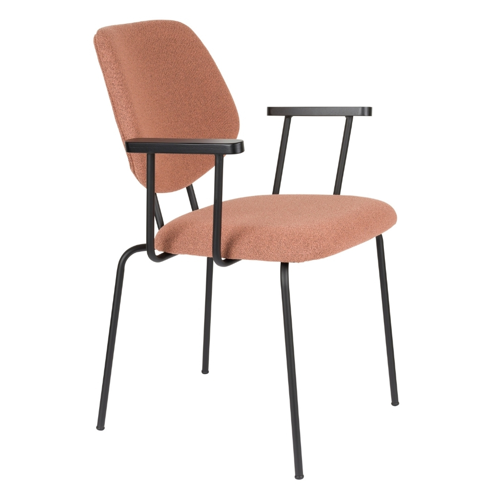 White Label Růžová jídelní židle ZELO White Label