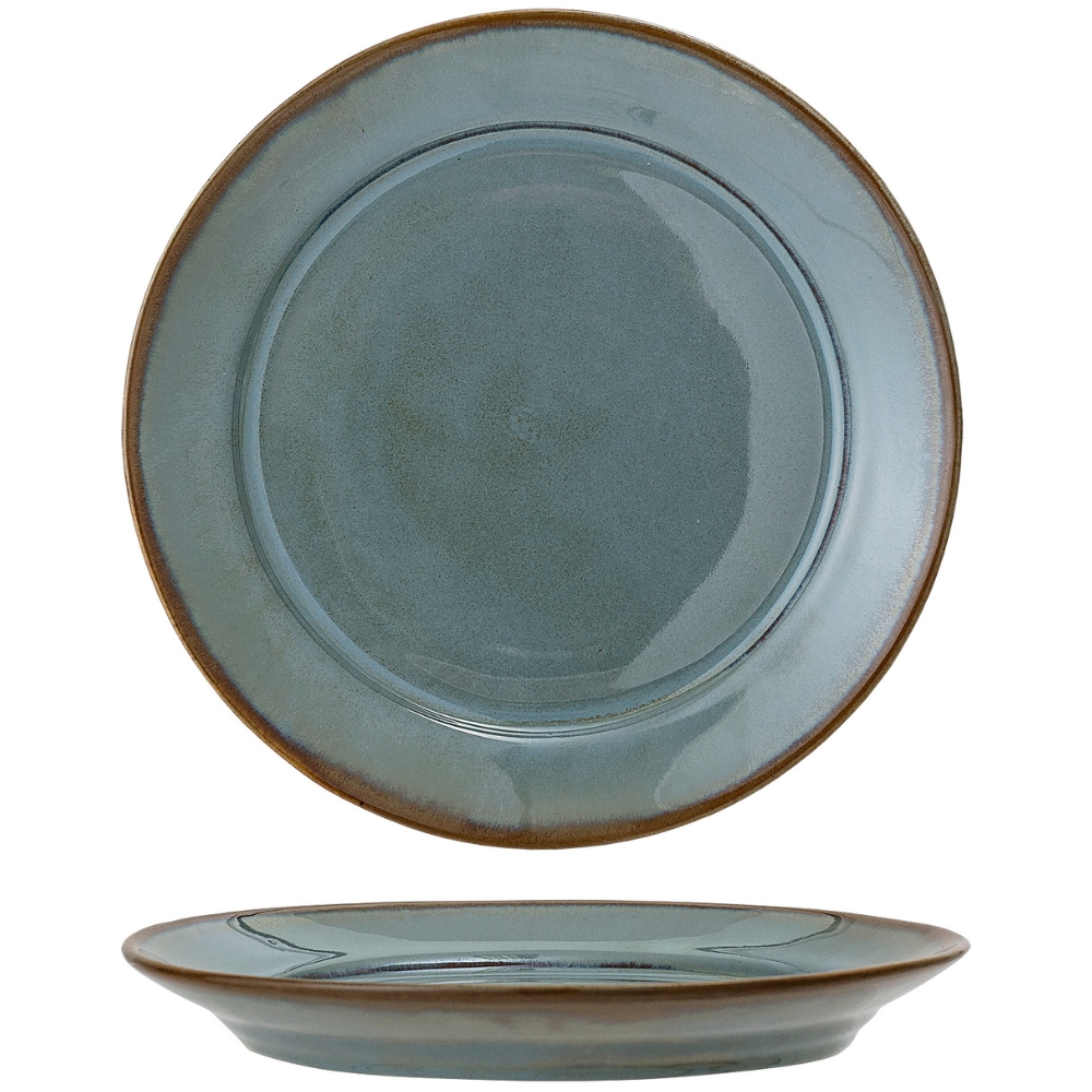 Bloomingville Zelený kameninový talíř Pixie 20 cm Bloomingville