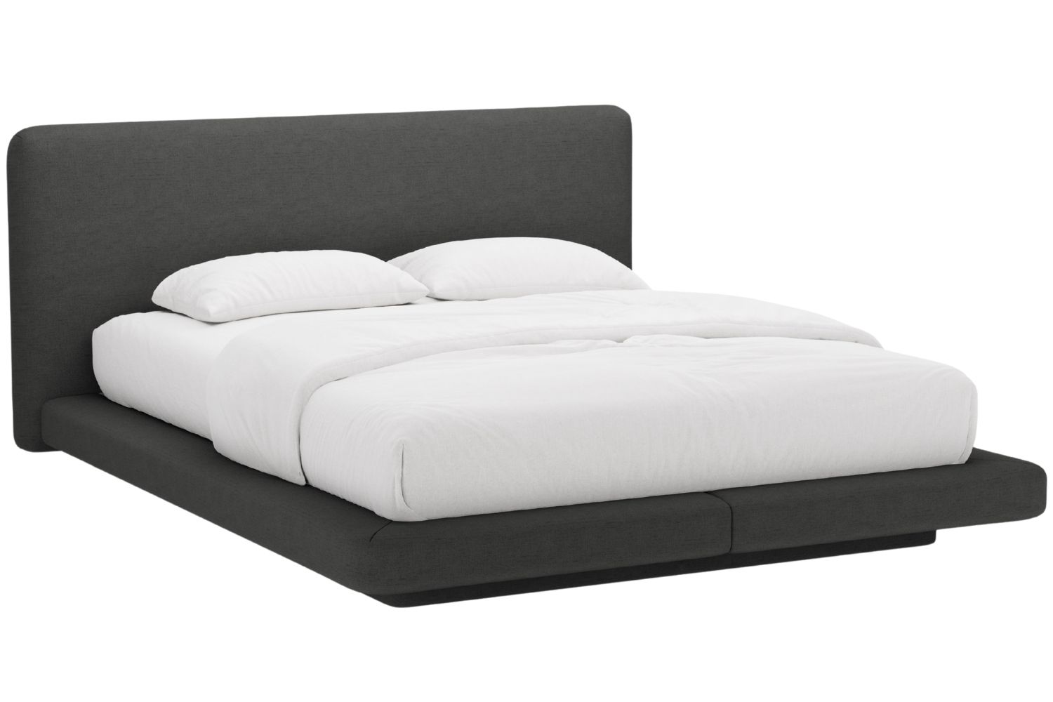 Micadoni Tmavě šedá dvoulůžková postel Linea 160 x 200 cm Micadoni