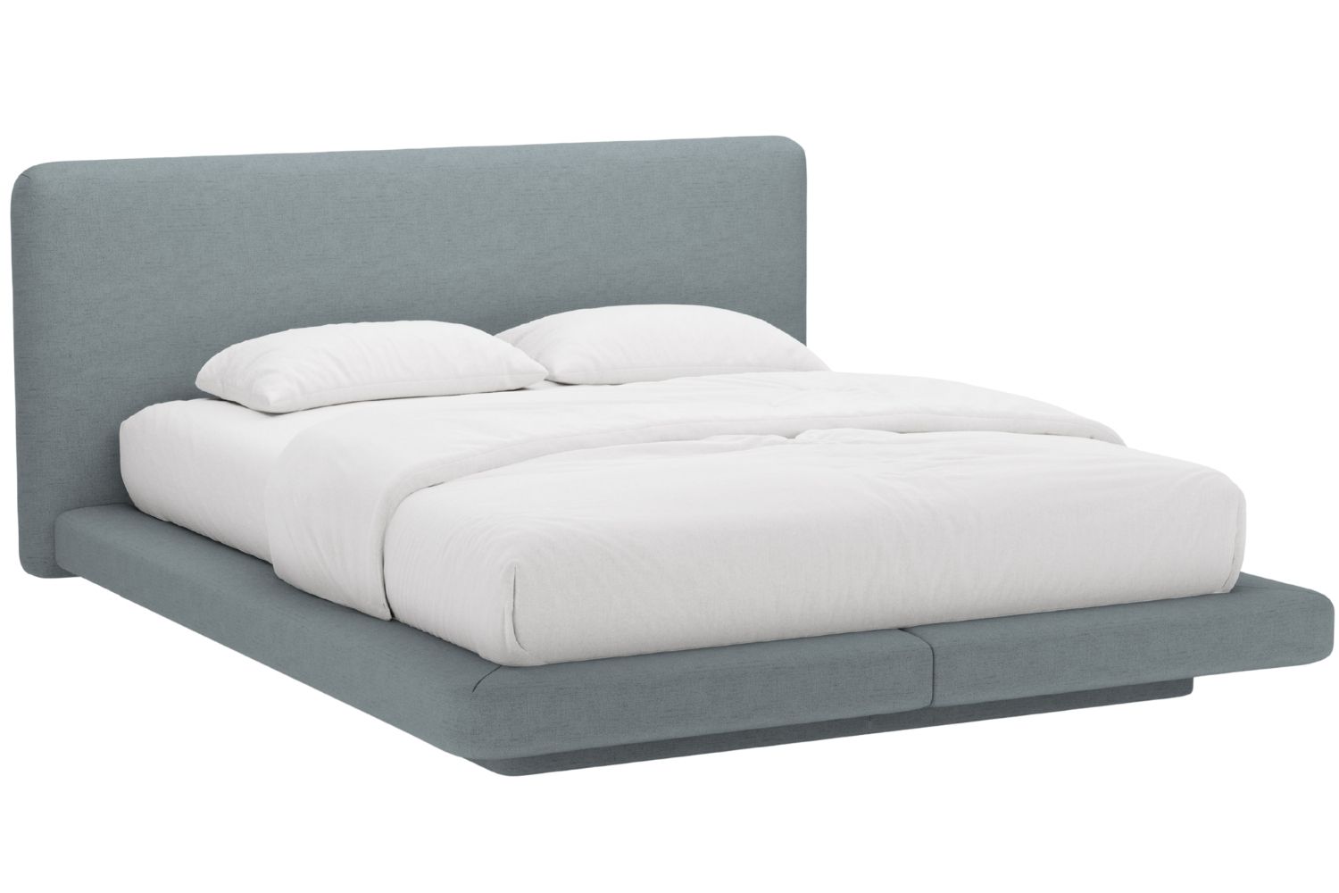 Micadoni Světle modrá dvoulůžková postel Linea 200 x 200 cm Micadoni