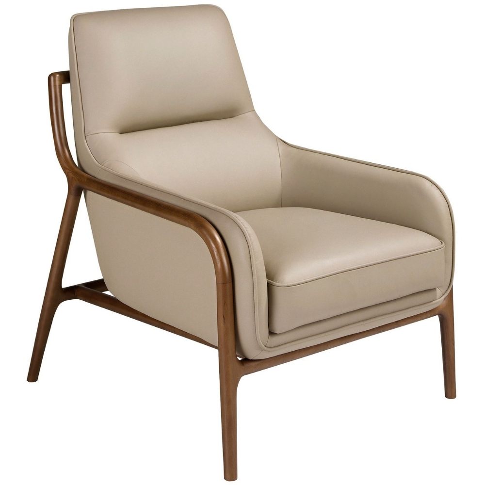 Angel Cerdá Béžové kožené křeslo No. 5177 Angel Cerdá