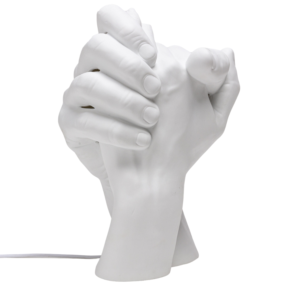 Seletti Bílá porcelánová stolní lampa With Me Seletti