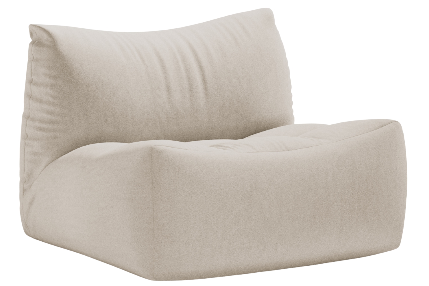 Micadoni Světle béžové sametové křeslo Tove Micadoni