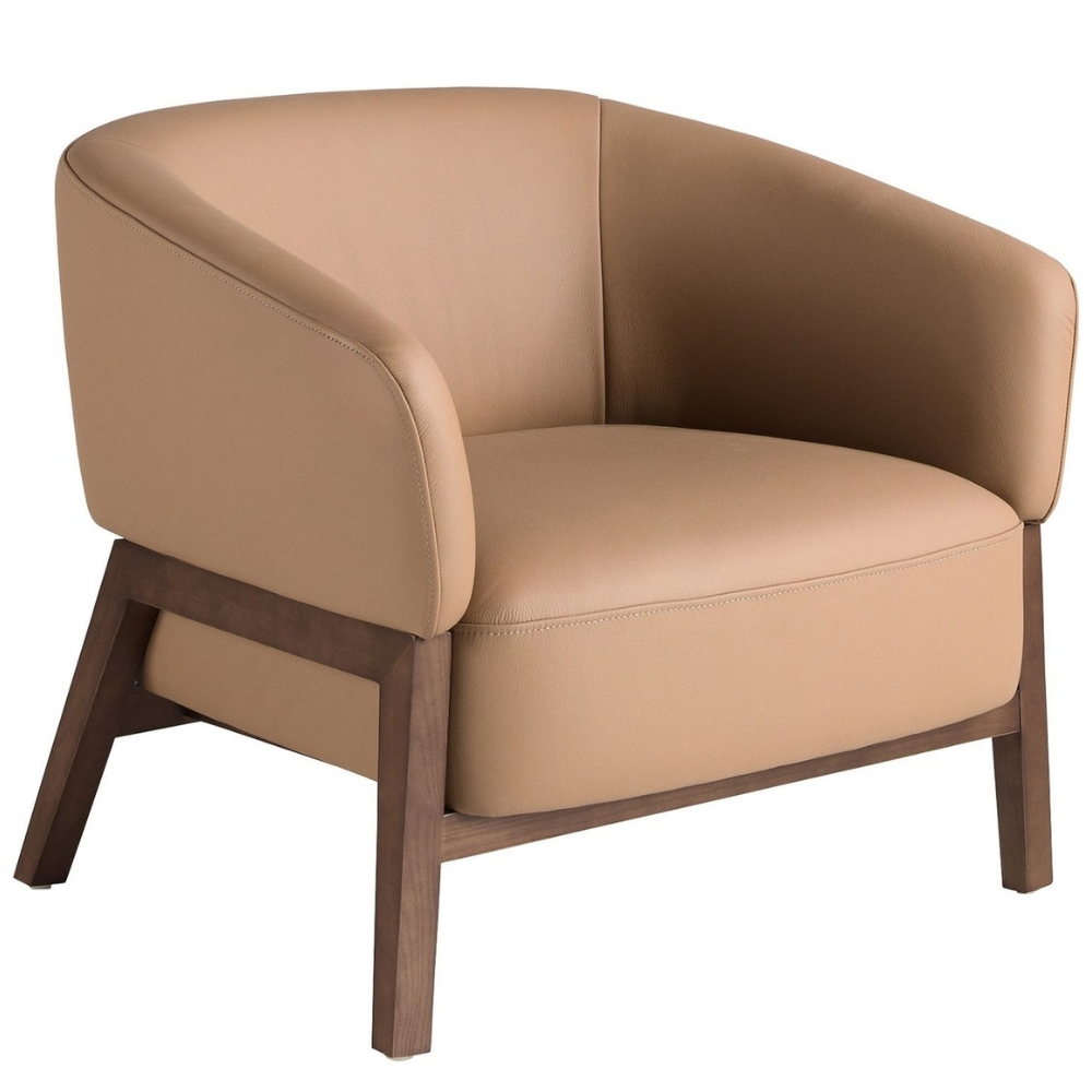 Angel Cerdá Hnědé kožené křeslo No. 5189 Angel Cerdá