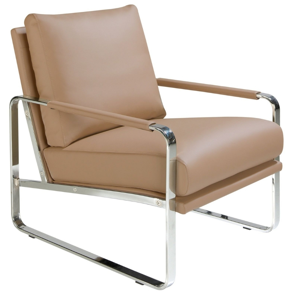 Angel Cerdá Béžové koženkové křeslo No. 5046 Angel Cerdá