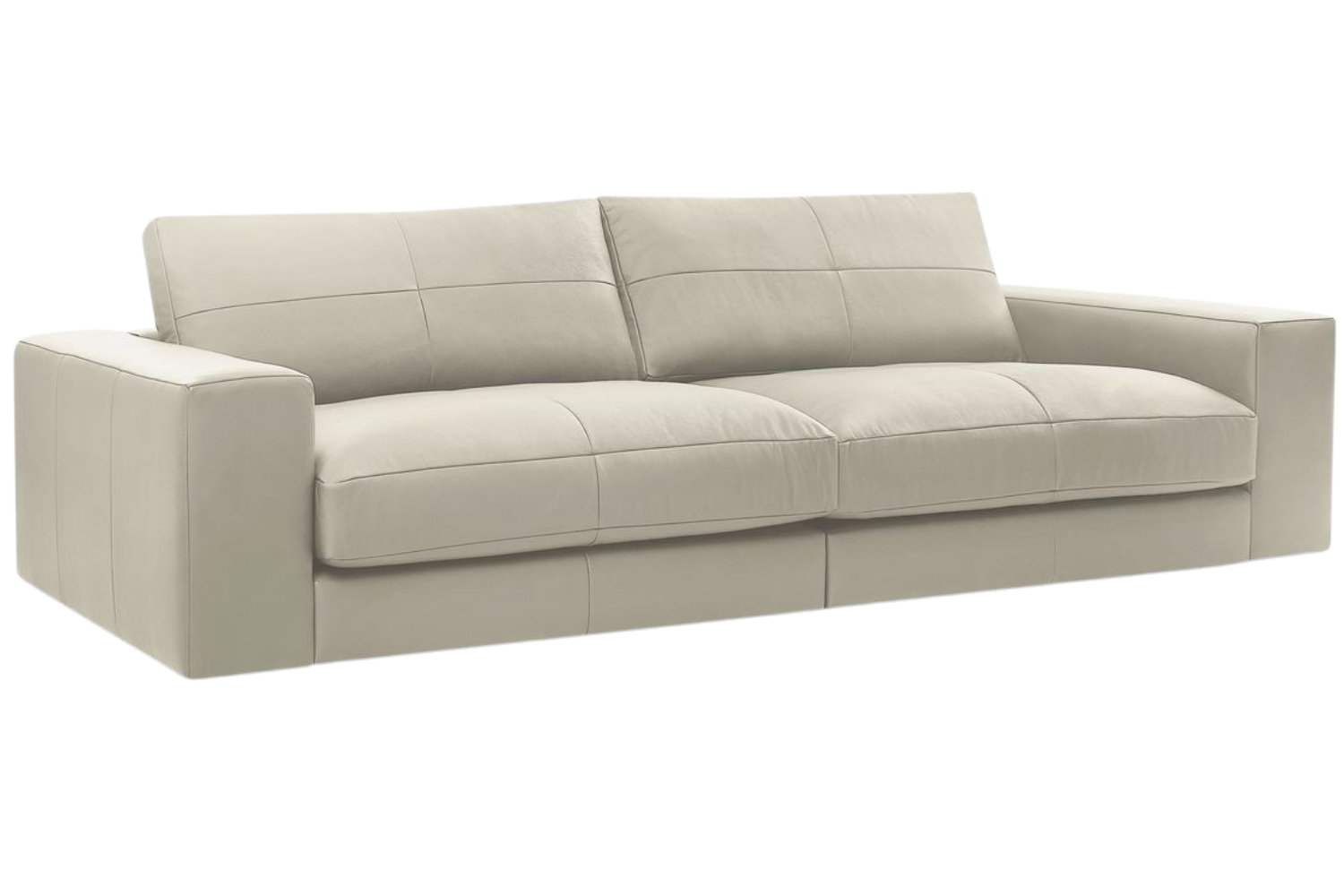 Bobochic Paris Béžová kožená trojmístná pohovka Leonard 274 cm Bobochic Paris