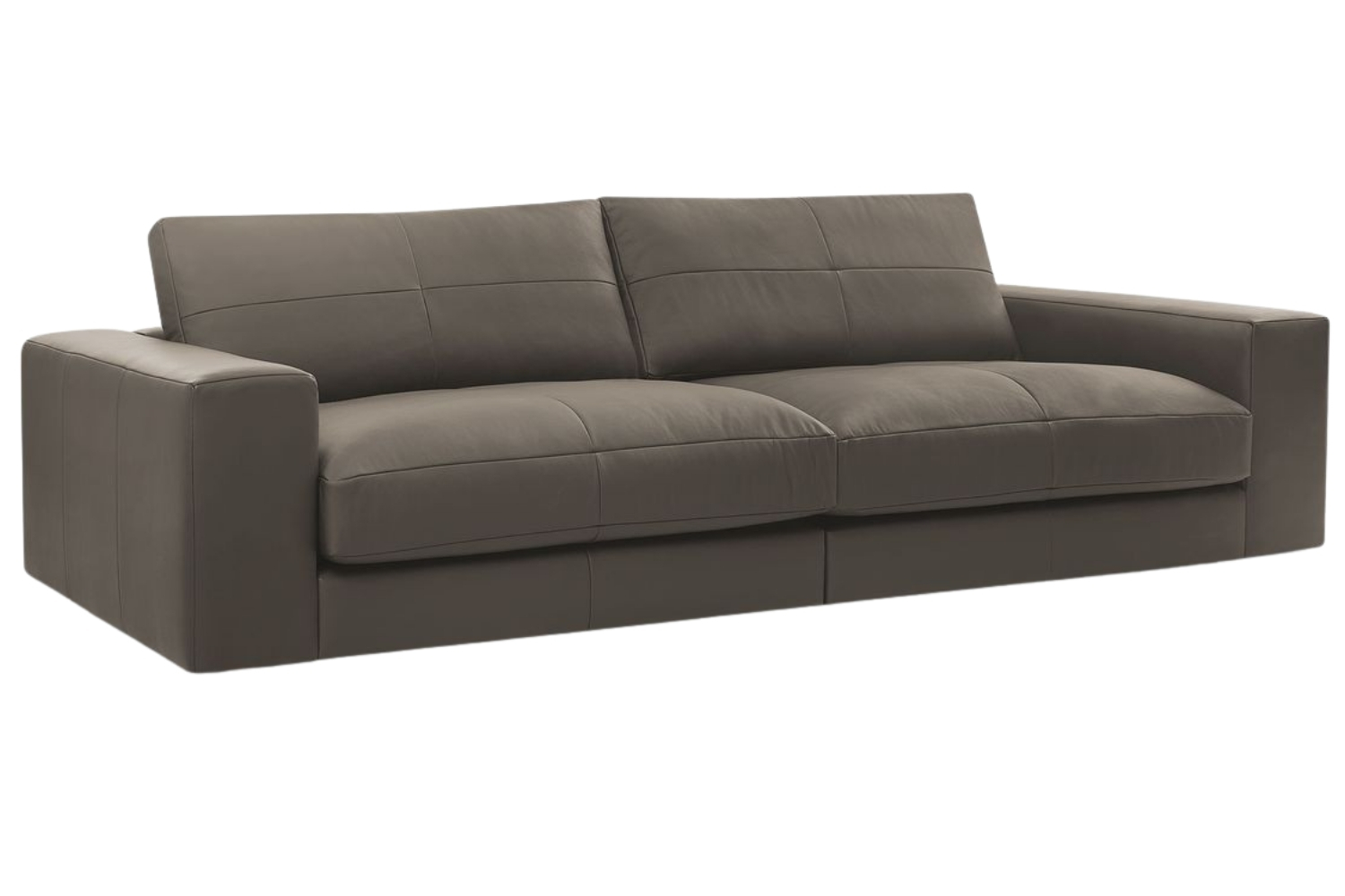 Bobochic Paris Hnědá kožená trojmístná pohovka Leonard 274 cm Bobochic Paris