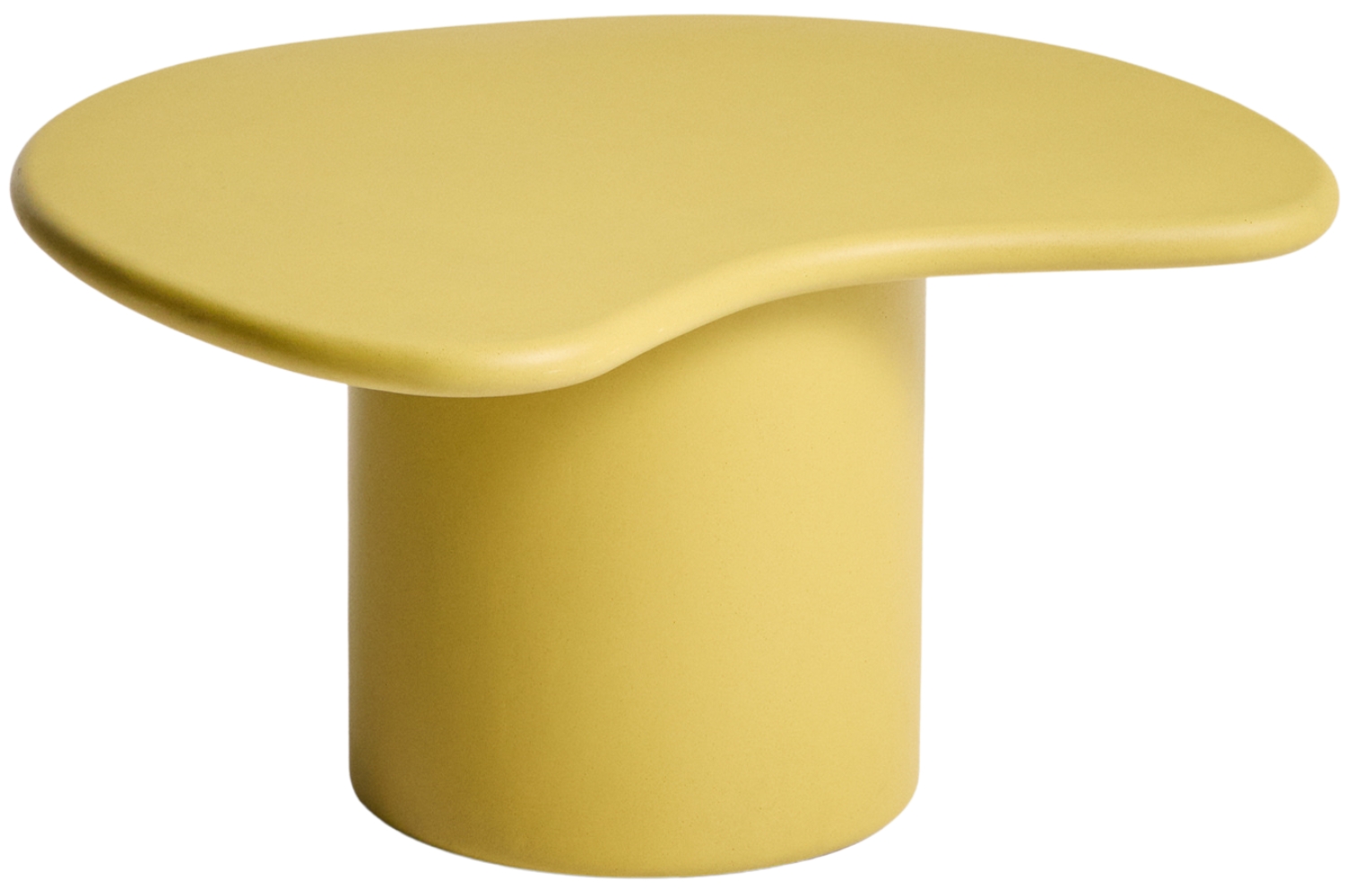 Kave Home Žlutý cementový zahradní stolek Macarella 83 x 77 cm Kave Home