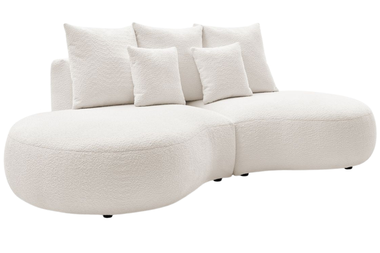 Bobochic Paris Bílá bouclé trojmístná pohovka Saint-Germain 260 cm Bobochic Paris