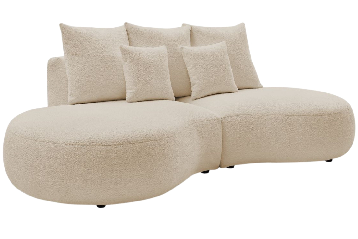 Bobochic Paris Béžová bouclé trojmístná pohovka Saint-Germain 260 cm Bobochic Paris