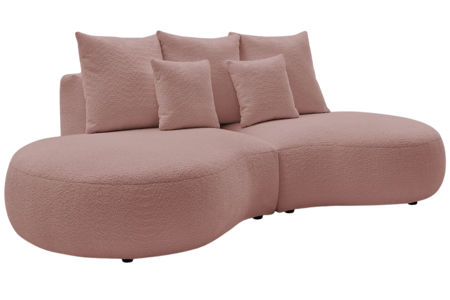 Bobochic Paris Růžová bouclé trojmístná pohovka Saint-Germain 260 cm Bobochic Paris