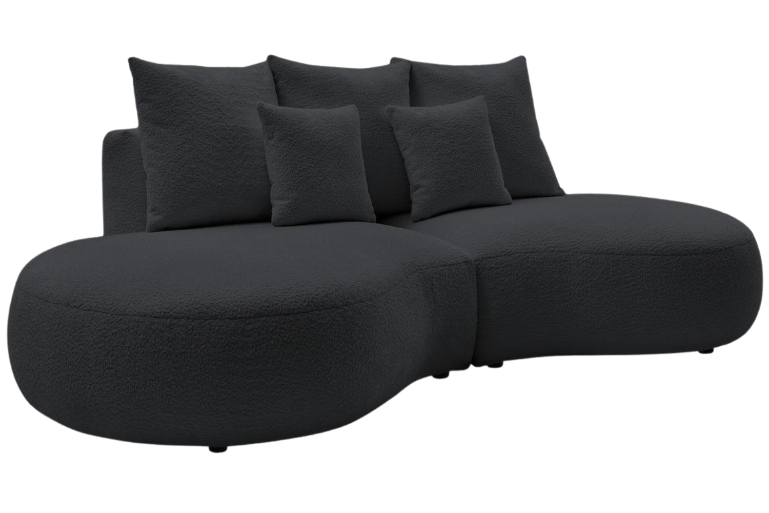 Bobochic Paris Tmavě šedá bouclé trojmístná pohovka Saint-Germain 260 cm Bobochic Paris