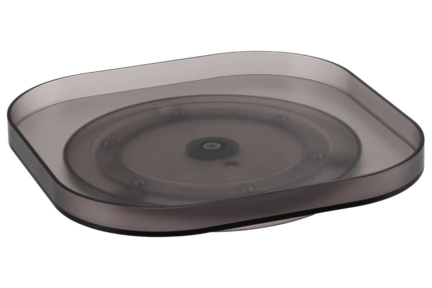 YAMAZAKI Kouřově šedý plastový otočný úložný organizér Tower 20 x 20 cm YAMAZAKI