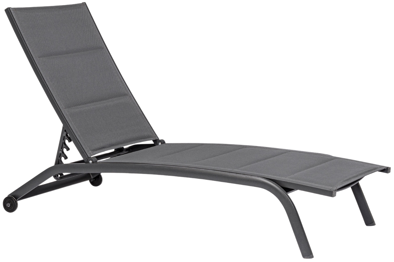 Bizzotto Antracitové hliníkové zahradní lehátko Cleopas Bizzotto