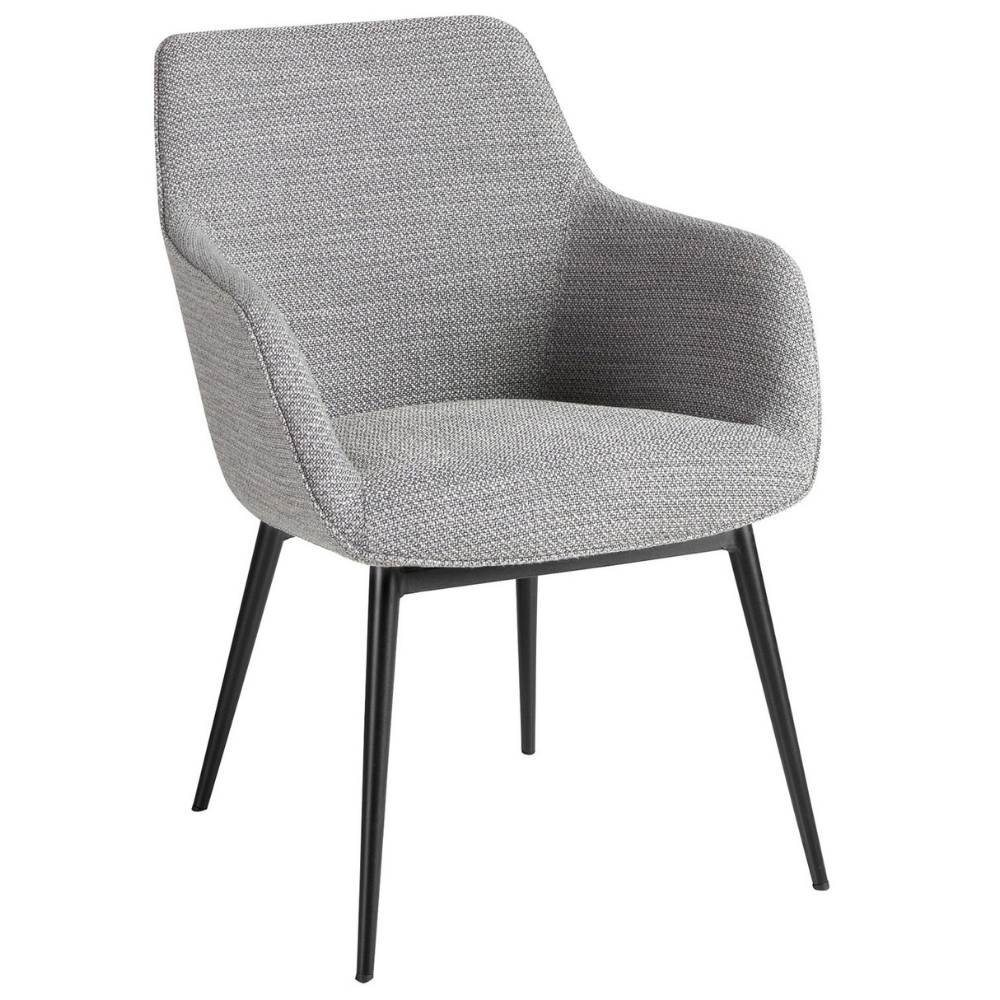 Angel Cerdá Šedá čalouněná jídelní židle No. 4222 Angel Cerdá